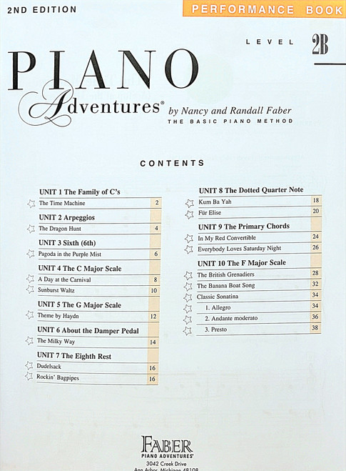Piano Adventures Performance Book Level 2B (2nd Edition) Piano Adventures Performance Book Level 2B (2nd Edition)