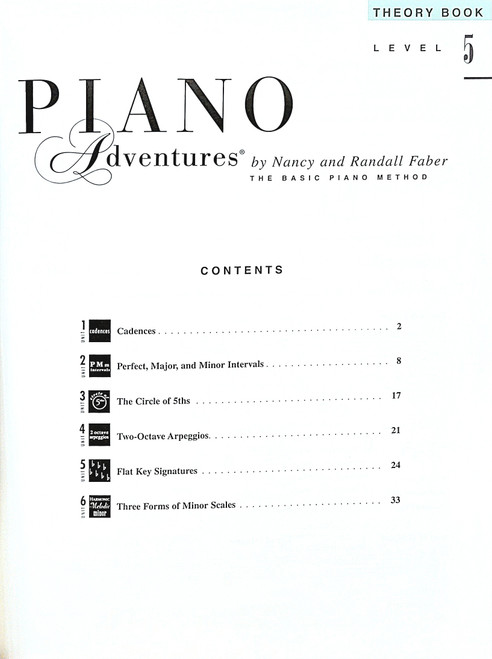 Piano Adventures Theory Book Level 5 Piano Adventures Theory Book Level 5