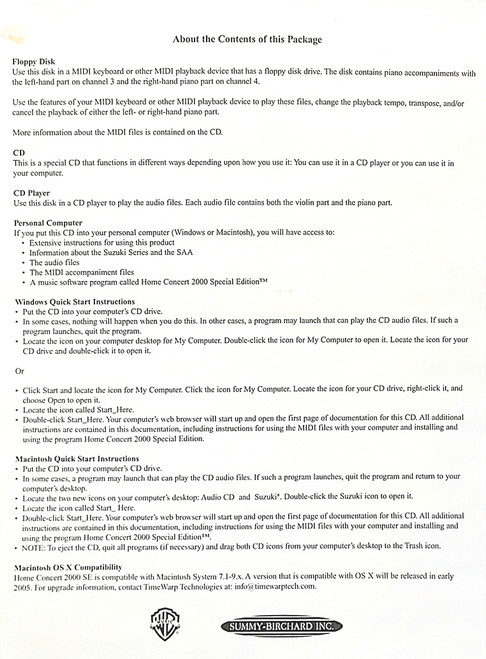 Suzuki Piano Accompaniment to Viola School Volume 1 MIDI Disk and CD Suzuki Piano Accompaniment to Viola School Volume 1 MIDI Disk and CD