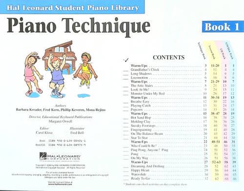 Hal Leonard Student Piano Library Piano Technique Book1 Hal Leonard Student Piano Library Piano Technique Book1