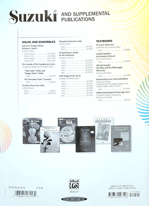 Suzuki Cello School Volume 2 Book & CD Suzuki Cello School Volume 2 Book & CD