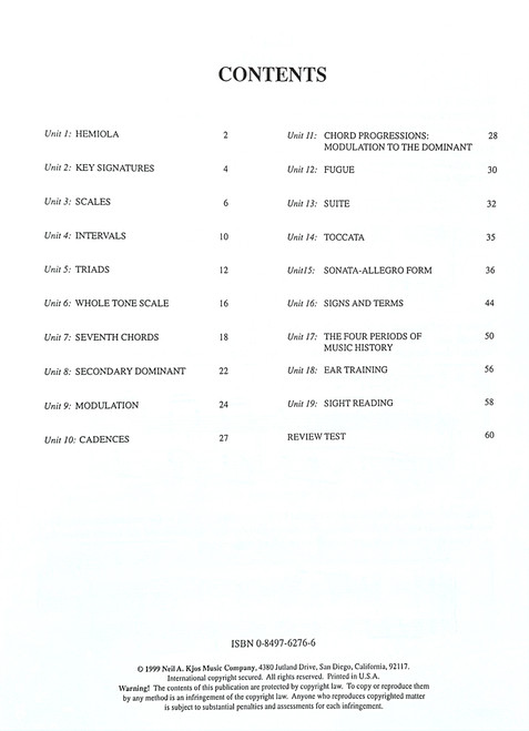 Fundamentals of Piano Theory Level Nine