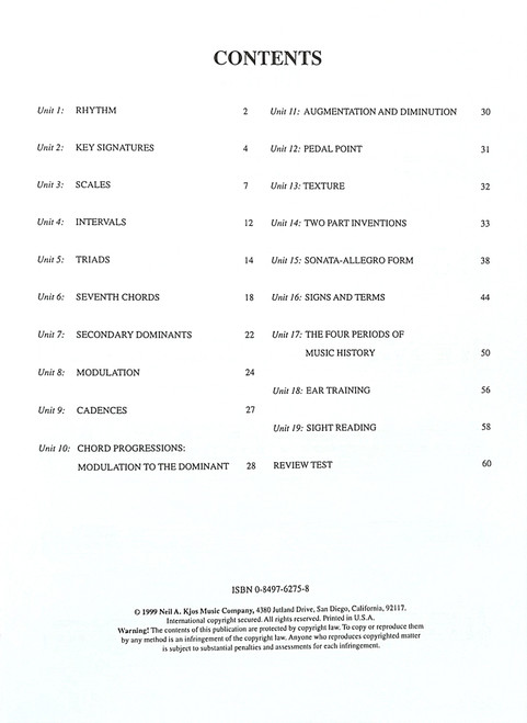 Fundamentals of Piano Theory Level Eight