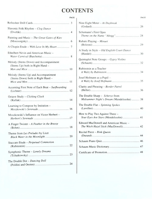 John W. Schaum Piano Course F - The Brown Book John W. Schaum Piano Course F - The Brown Book