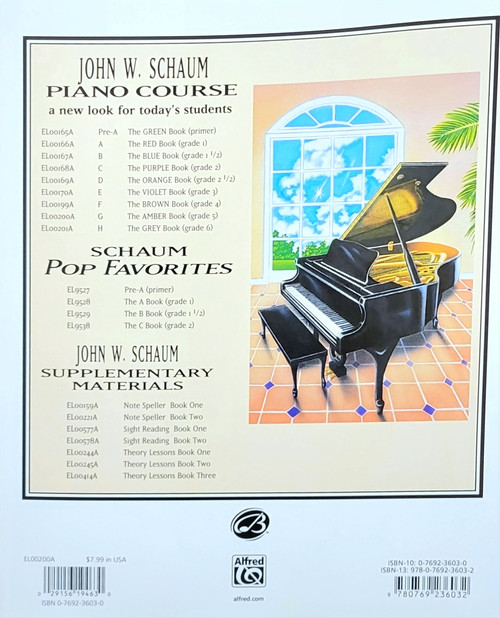 John W. Schaum Piano Course G - The Amber Book