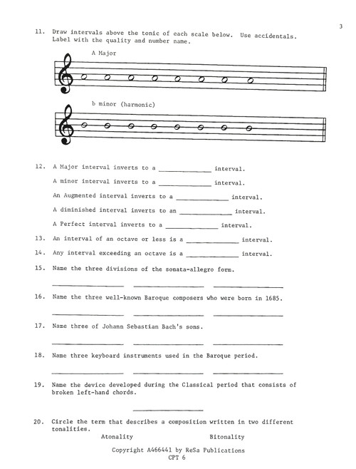 Concepts of Piano Theory Level Six Concepts of Piano Theory Level Six