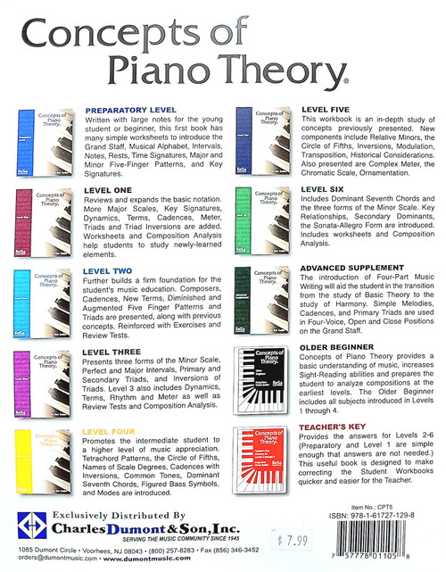 Concepts of Piano Theory Level Five Concepts of Piano Theory Level Five