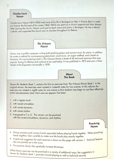 Hanon for Students Book 1 Hanon for Students Book 1