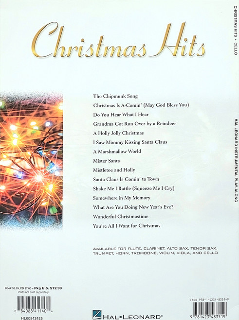 Christmas Hits Cello Christmas Hits Cello