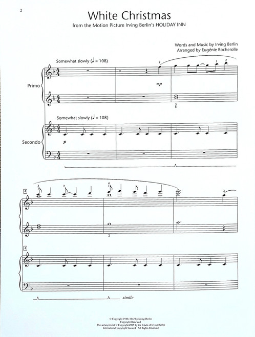 White Christmas Early Intermediate Duet