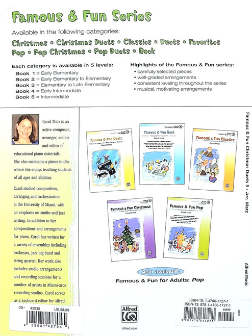 Famous & Fun Christmas Duets Book 5 - 7 Duets