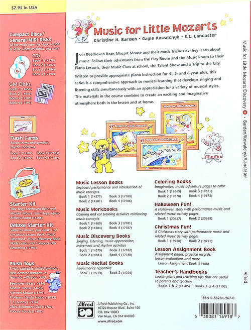 Music for Little Mozarts: Music Discovery Book 1 