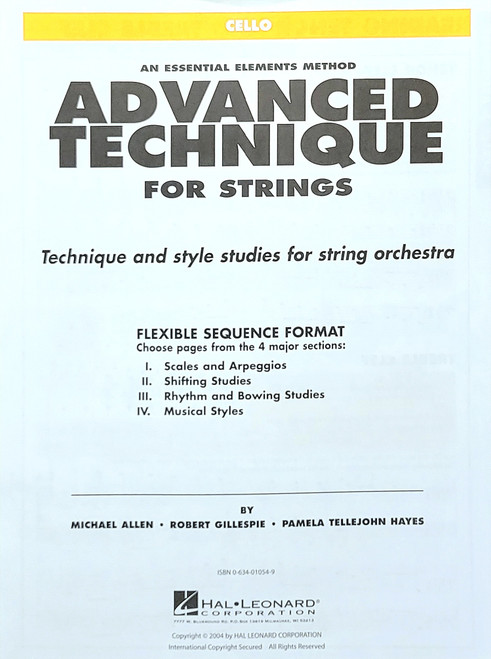 Advanced Technique for Strings Cello Advanced Technique for Strings Cello