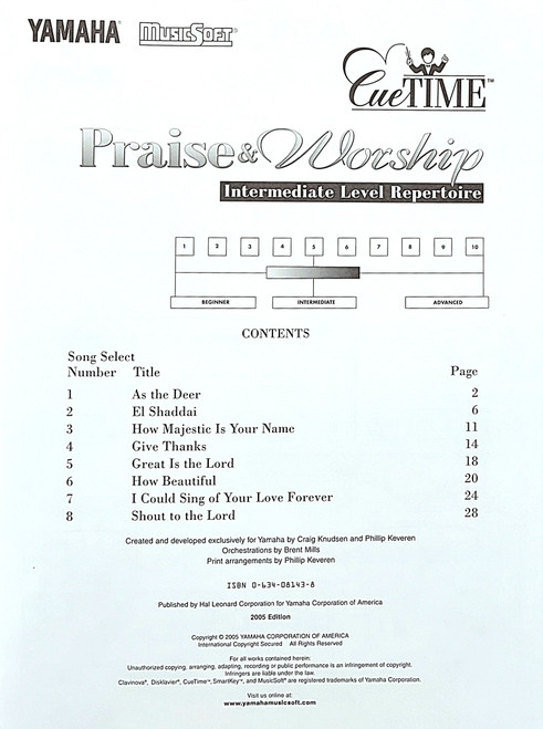 Praise & Worship Intermediate Level Repertoire with Diskett Praise & Worship Intermediate Level Repertoire with Diskett