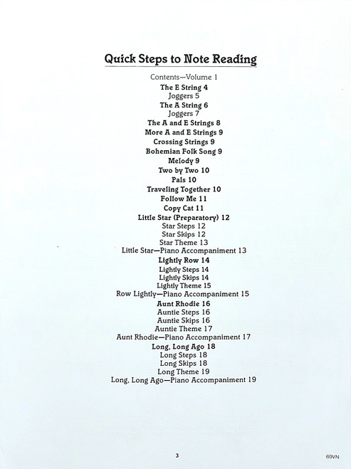 Quick Steps To Note Reading, Vol 1 - Violin Quick Steps To Note Reading, Vol 1 - Violin