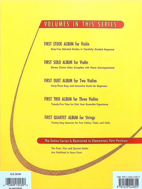 FIRST ETUDE ALBUM FOR VIOLIN Series: String Method