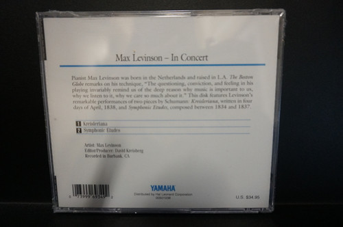 Yamaha Disklavier Artist Series In Concert - Max Levinson - Piano Soft Solo (3.5-inch Floppy Disk)