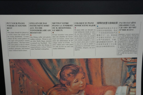 Yamaha Piano Safety Information