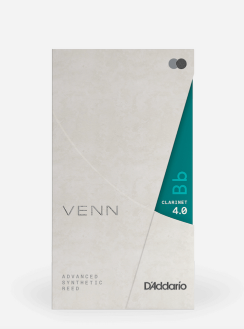 D'Addario Venn Synthetic Bb Clarinet Reeds, 4.0