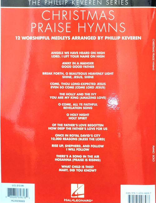 Christmas Praise Hymns - Piano Solo by Phillip Keveren Christmas Praise Hymns - Piano Solo by Phillip Keveren