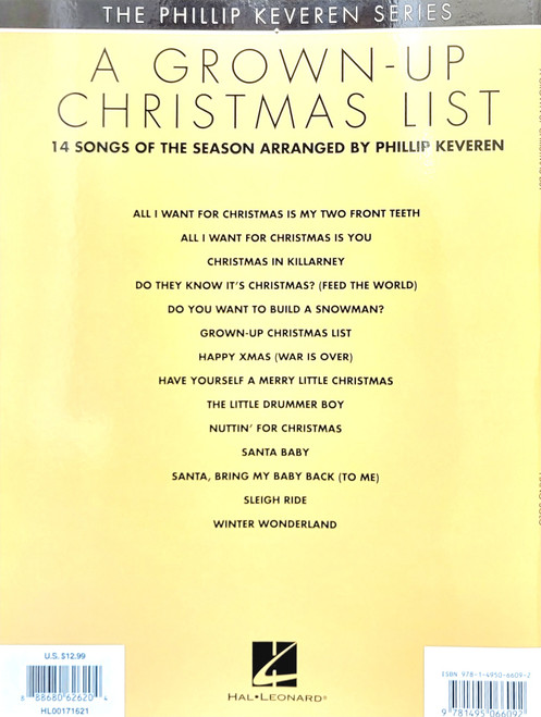 A Grown-Up Christmas List - Piano Solo by Phillip Keveren