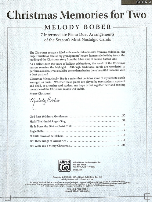 Christmas Memories for Two - Book 2 - Melody Bober