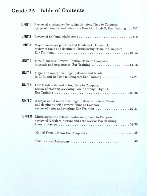 Helen Marlais' Succeeding at the Piano - Theory and Activity Book - Grade 2A