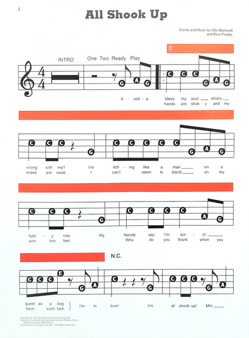 All Shook Up - Lowrey EZ Play Sheet Music