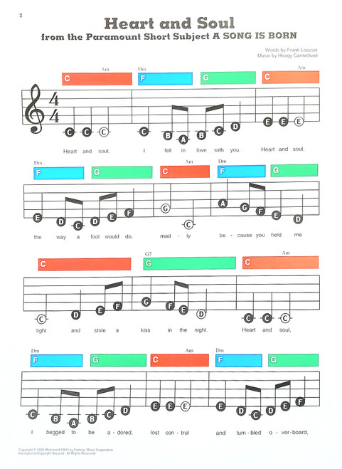 Heart and Soul - Lowrey EZ Play Sheet Music