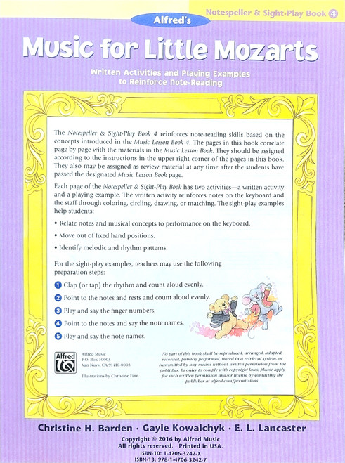 Music for Little Mozarts - Notespeller & Sight-Play Book