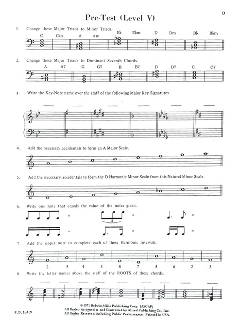 Piano Theory - Level 5 - David Carr Glover