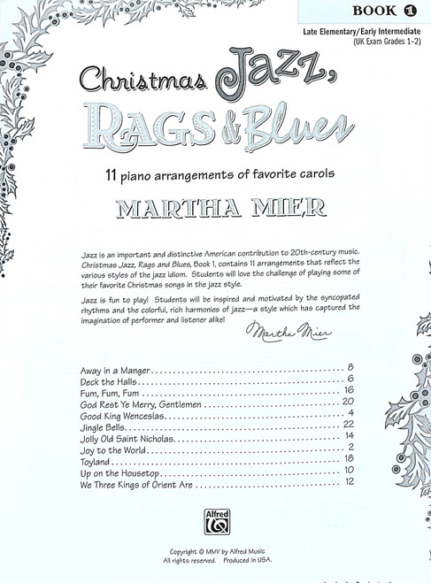 Christmas Jazz, Rags & Blues - Book 1 - Piano