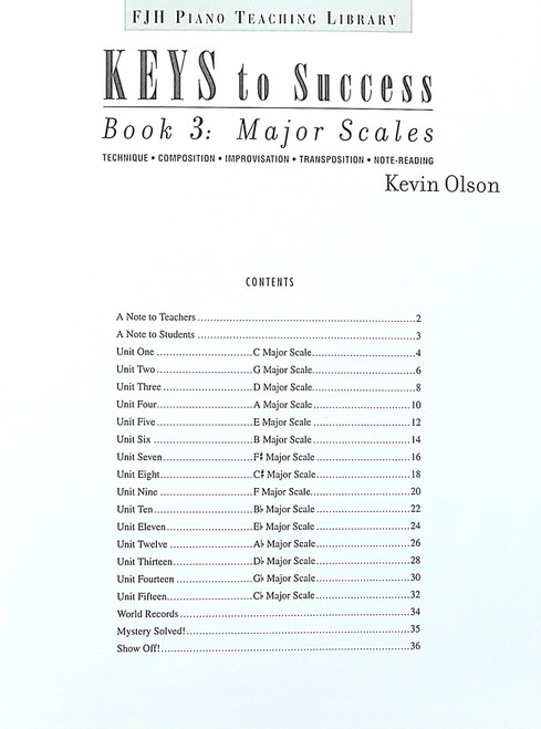 Keys to Success Book 3 - Major Scales