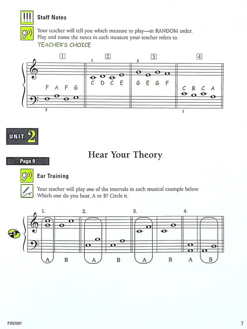 Write, Play, and Hear Your Theory Ever Day - Book 1 - Answer Key