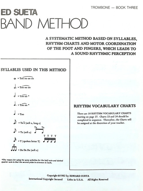 Ed Sueta Band Method - Trombone - Book 3 Ed Sueta Band Method - Trombone - Book 3