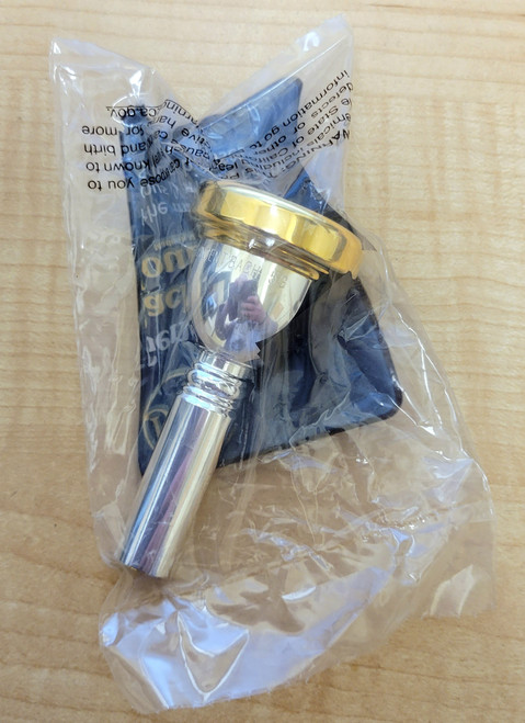 Bach 341 Classic Series Silver-plated Large Shank Trombone Mouthpiece with Gold-plated Rim - 5G Bach 341 Classic Series Silver-plated Large Shank Trombone Mouthpiece with Gold-plated Rim - 5G