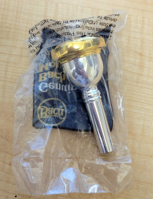 Bach 350 Classic Series Silver-plated Small Shank Trombone Mouthpiece with Gold-plated Rim - 6-1/2AL Bach 350 Classic Series Silver-plated Small Shank Trombone Mouthpiece with Gold-plated Rim - 6-1/2AL