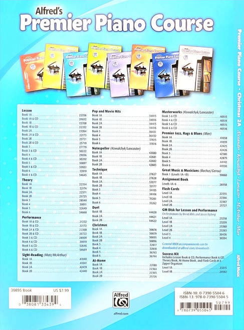 Alfred's Premier Piano Course - Christmas 2A