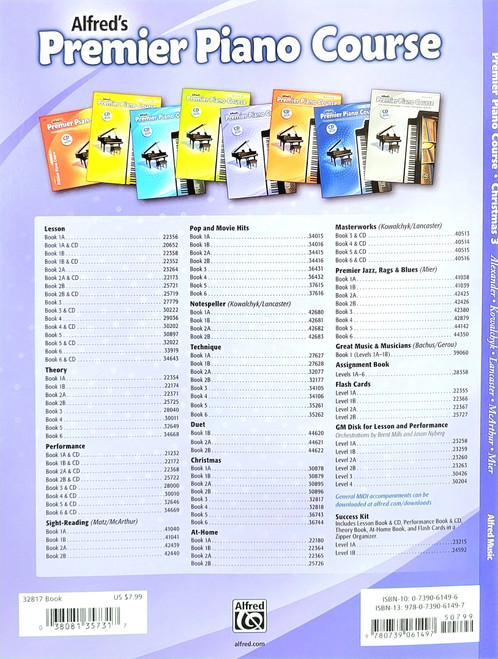 Alfred's Premier Piano Course - Christmas 3