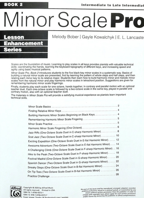Minor Scale Pro - Book 2 - Intermediate to Late Intermediate Minor Scale Pro - Book 2 - Intermediate to Late Intermediate