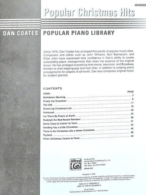 Popular Christmas Hits - Advanced Piano Book
