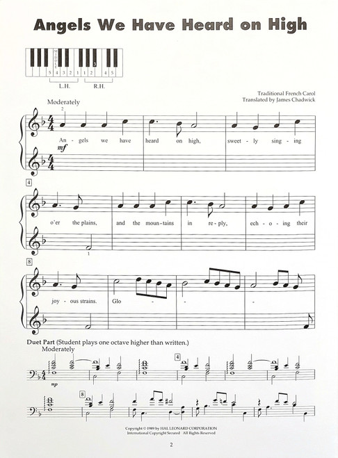 Christmas Carols - 5 Finger Piano Book