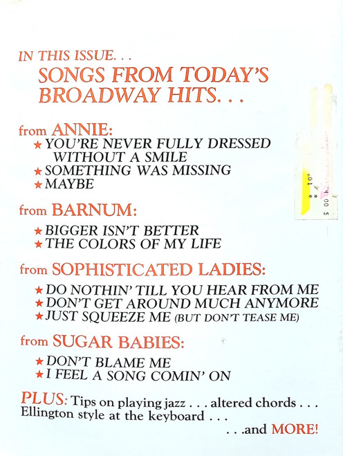 VINTAGE/USED - Sheet Music Magazine  - June/July 1982