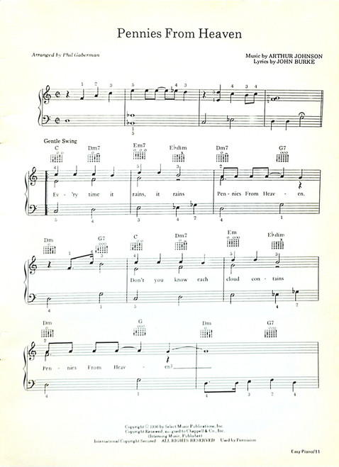 VINTAGE/USED - Sheet Music Magazine - November 1981 VINTAGE/USED - Sheet Music Magazine - November 1981