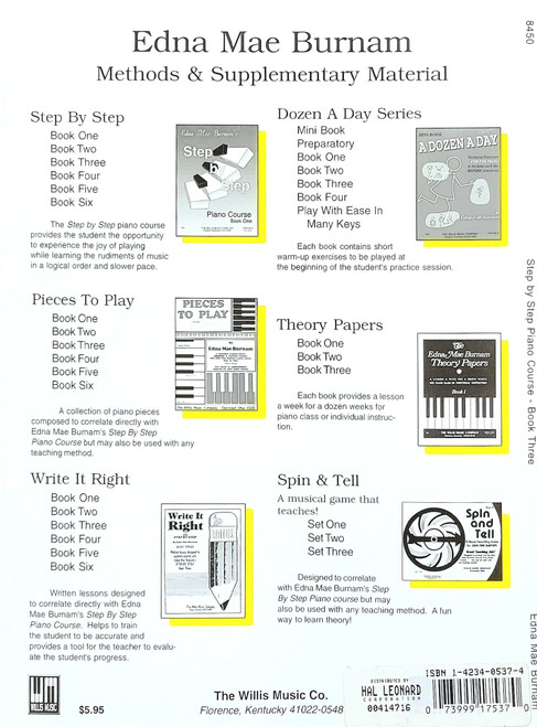 Step by Step - Piano Course - Book Three