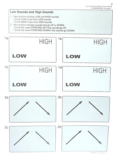 Ear Training Book Level 1A - Alfred's Basic Piano Library Ear Training Book Level 1A - Alfred's Basic Piano Library
