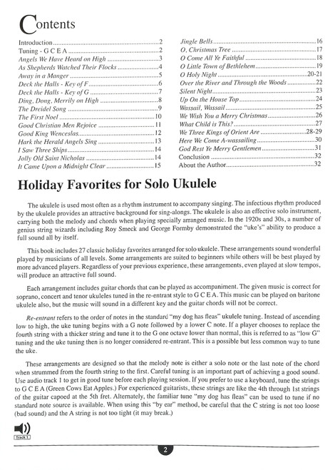 Holiday Favorites for Solo Ukulele Holiday Favorites for Solo Ukulele