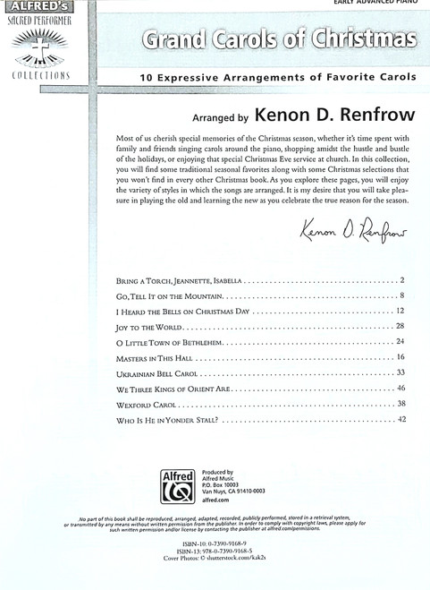 Grand Carols of Christmas - Early Advanced Piano - 10 Carol Arrangements Grand Carols of Christmas - Early Advanced Piano - 10 Carol Arrangements