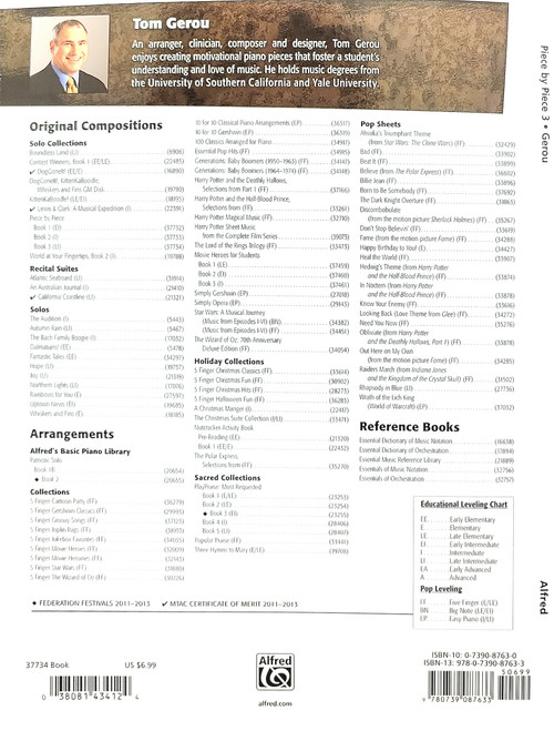 Piece by Piece -Book 3 - 7 Piano Solos - Late Intermediate Level