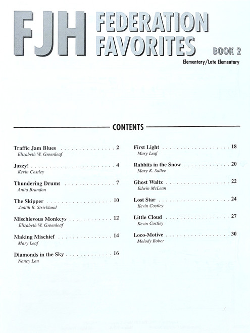 Federation Favorites - Book 2 - Elementary/Late Elementary Federation Favorites - Book 2 - Elementary/Late Elementary